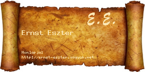 Ernst Eszter névjegykártya