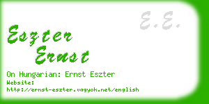 eszter ernst business card